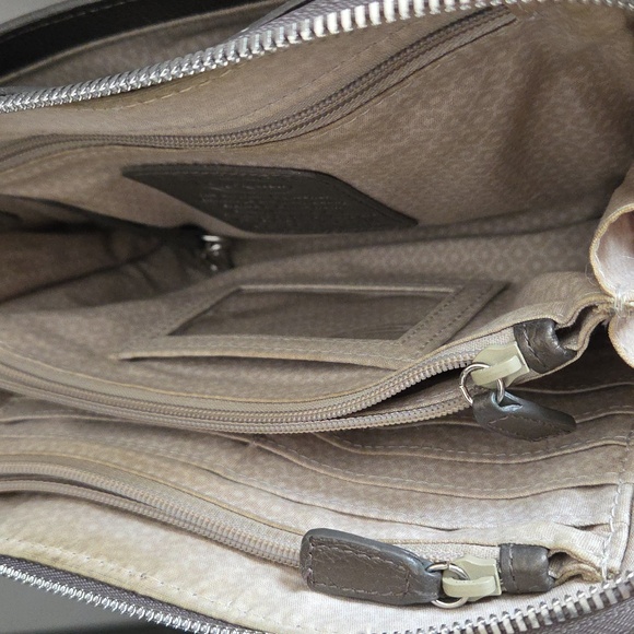 Brighton Grey Leather Studded Crossbody - Picture 12 of 16